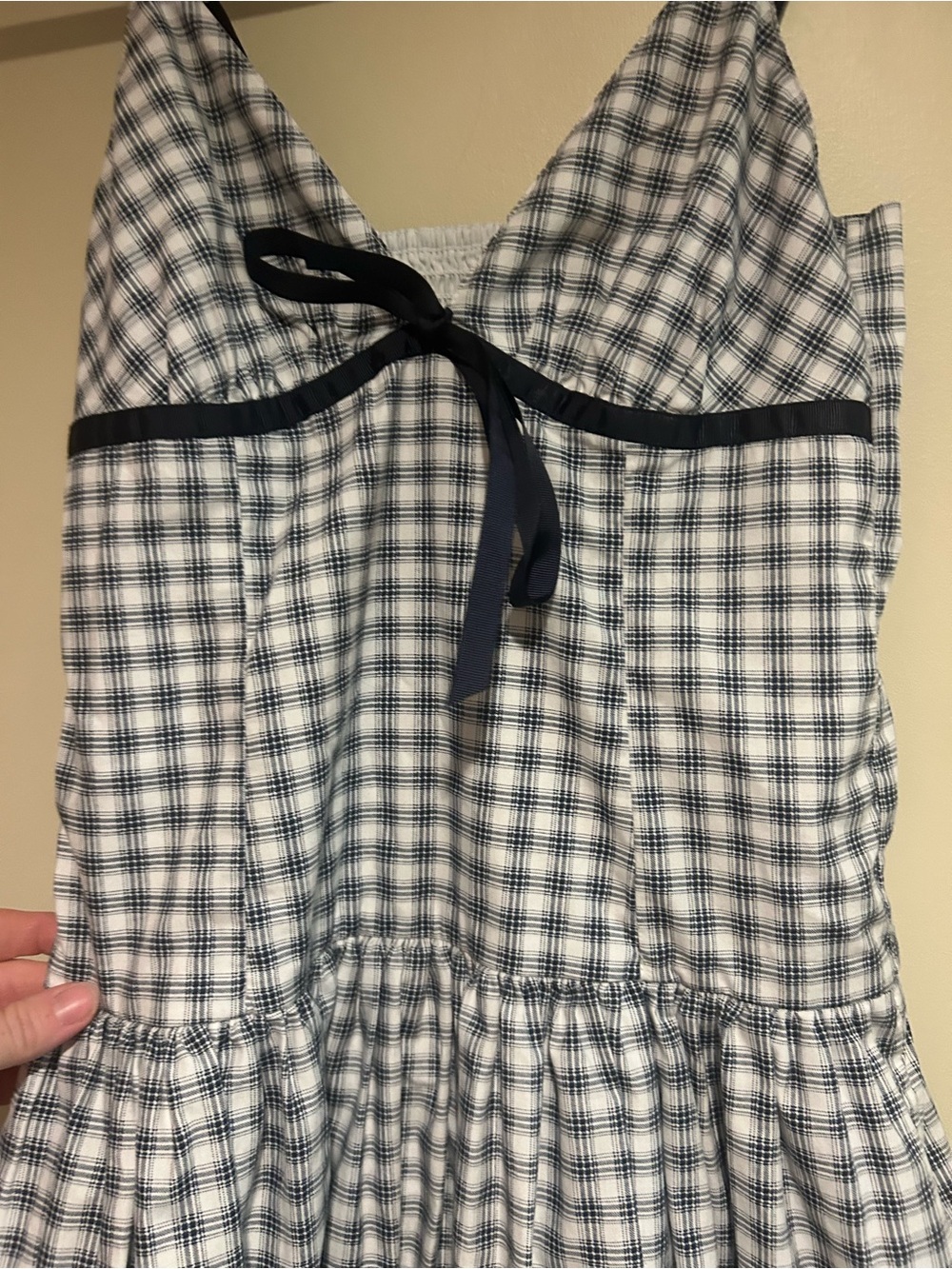 Hollister Black and White Gingham Mini Dress - Picture 6 of 16